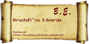 Bruchács Edvarda névjegykártya